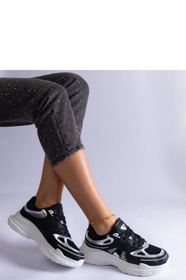 Black Sport Shoes in Women`s Athletic Shoes, Trainers, Sneakers with Fabric and Heel Height