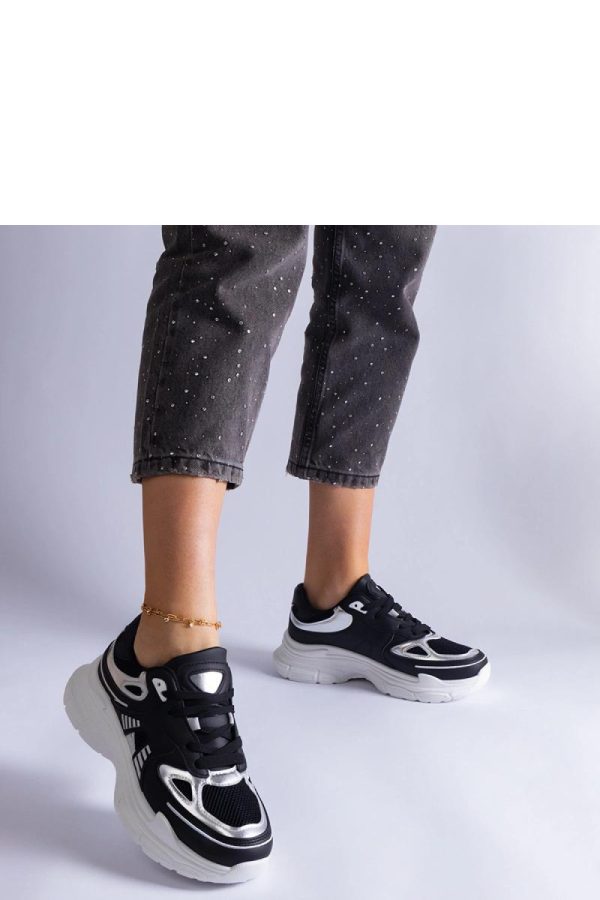 Black Sport Shoes in Women`s Athletic Shoes, Trainers, Sneakers with Fabric and Heel Height