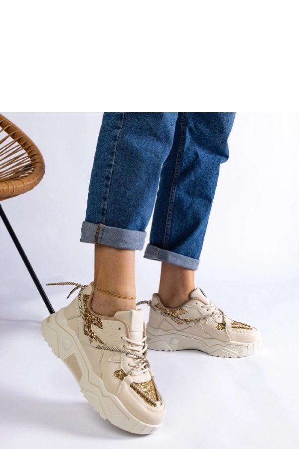 Beige Sport Shoes...Fabric and Heel Height