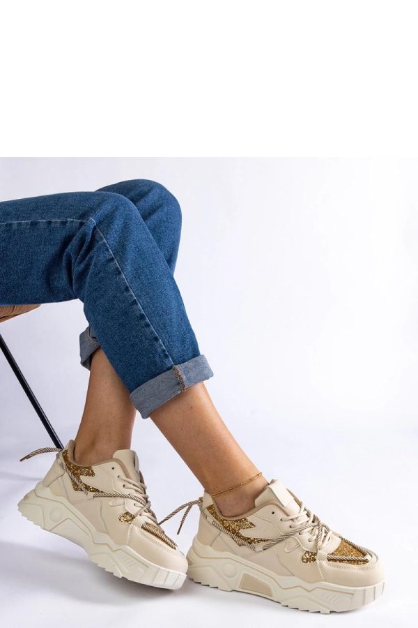 Beige Sport Shoes...Fabric and Heel Height