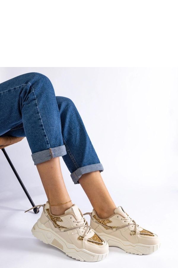 Beige Sport Shoes...Fabric and Heel Height