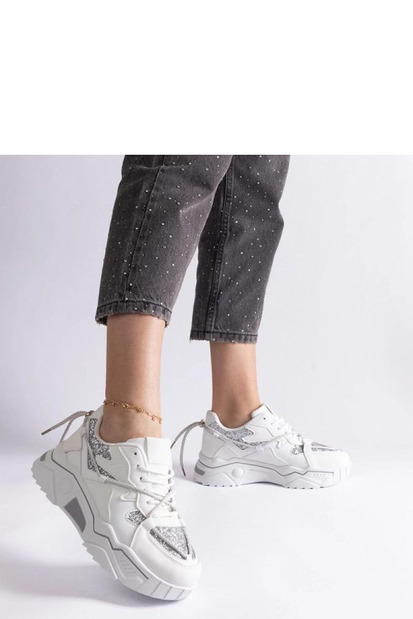 White Sport Shoes...Fabric and Heel Height