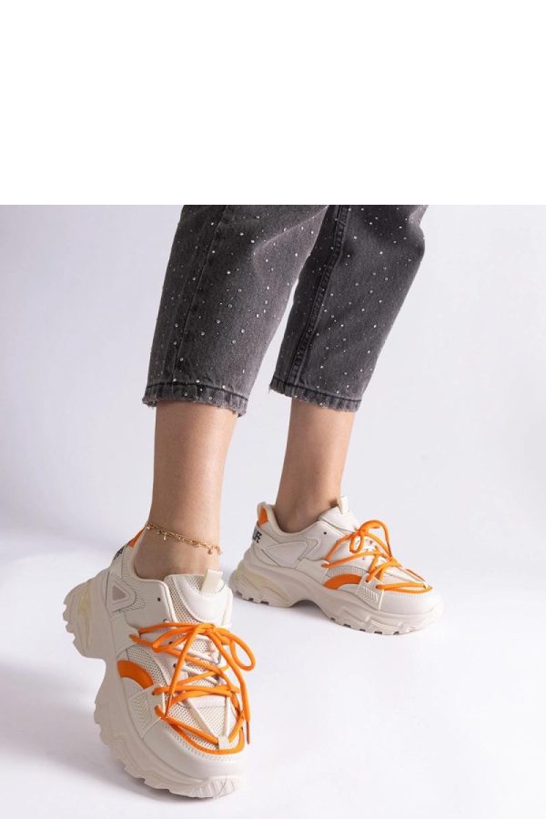 Beige Sport Shoes...Fabric and Heel Height