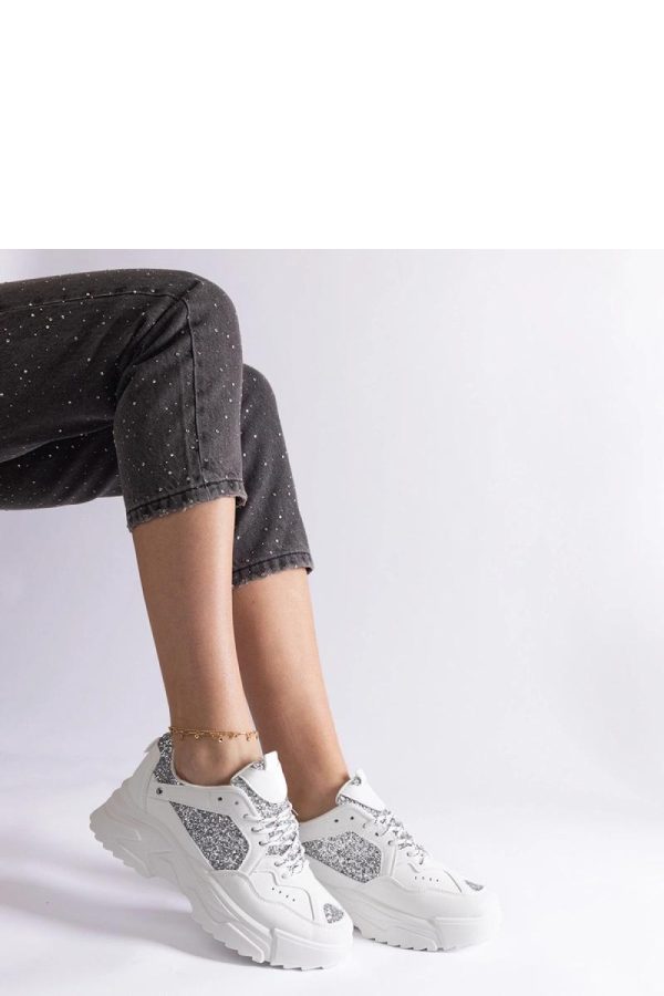 White Sport Shoes...Fabric and Heel Height