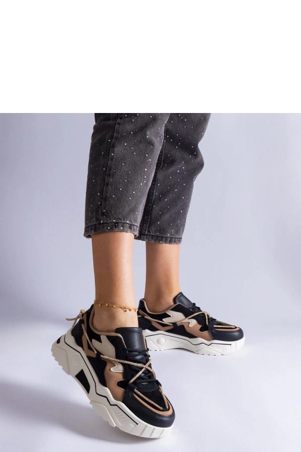 Black Sport Shoes in Women`s Athletic Shoes, Trainers, Sneakers with Fabric and Heel Height