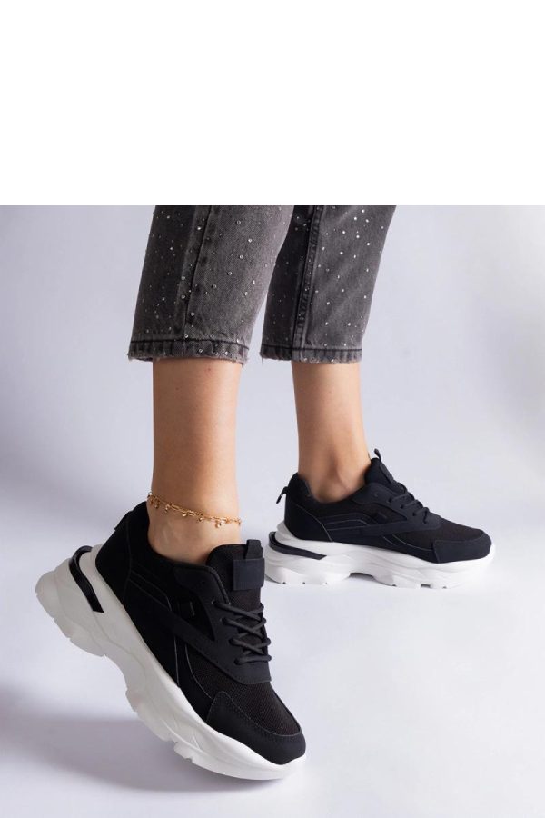 Black Sport Shoes in Women`s Athletic Shoes, Trainers, Sneakers with Fabric and Heel Height