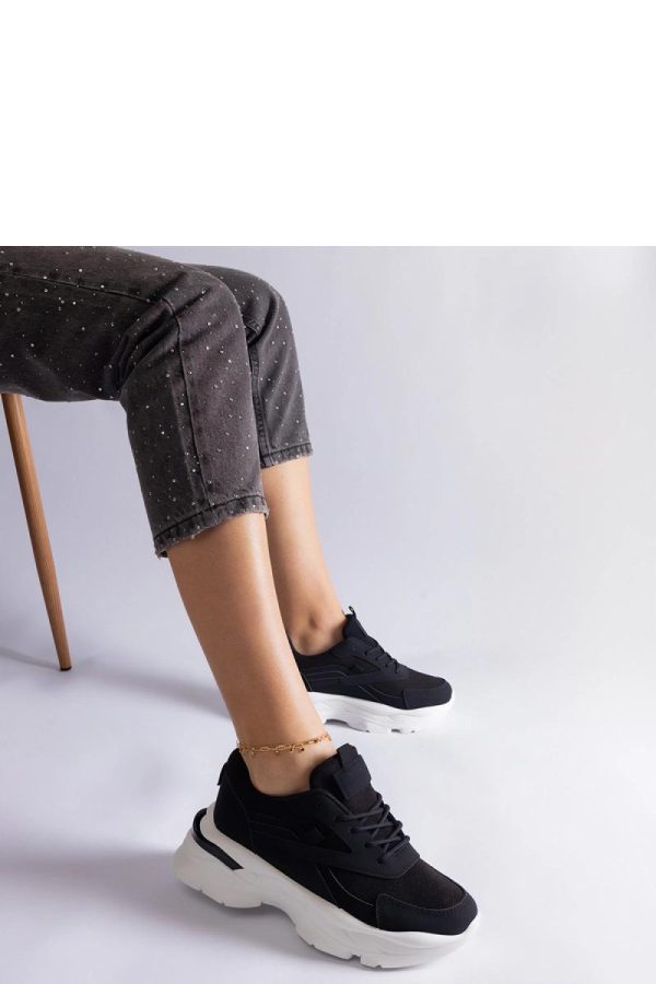 Black Sport Shoes in Women`s Athletic Shoes, Trainers, Sneakers with Fabric and Heel Height