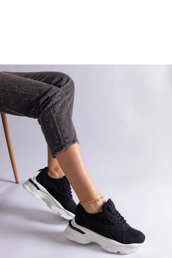 Black Sport Shoes in Women`s Athletic Shoes, Trainers, Sneakers with Fabric and Heel Height