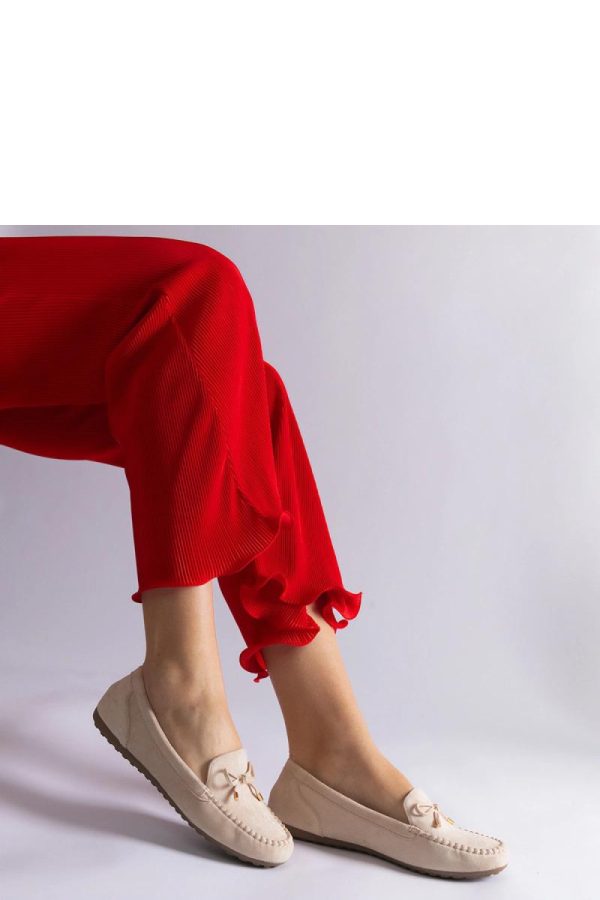 Beige Mocassin...Fabric and Heel Height