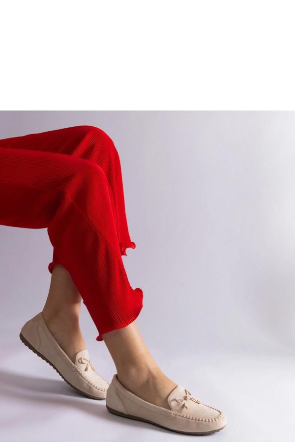 Beige Mocassin...Fabric and Heel Height