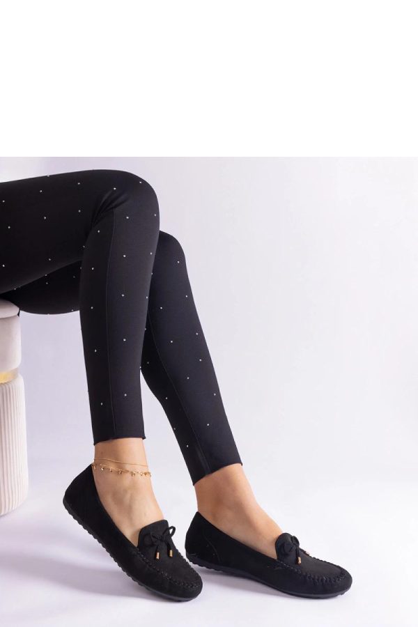 Black Mocassin in Moccasins, Loafers with Fabric and Heel Height