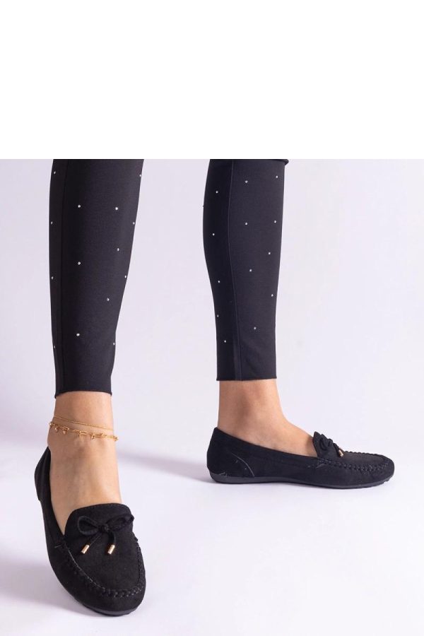 Black Mocassin in Moccasins, Loafers with Fabric and Heel Height