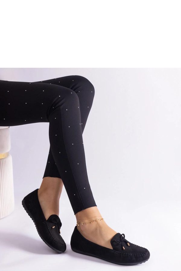 Black Mocassin in Moccasins, Loafers with Fabric and Heel Height