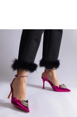 Pink High Heel Pumps..Fabric and Heel Height