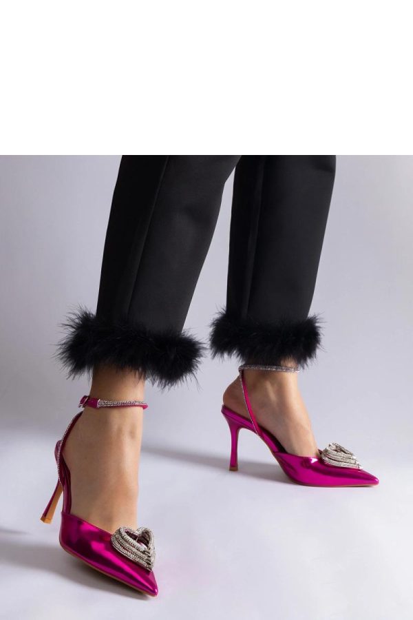 Pink High Heel Pumps..Fabric and Heel Height