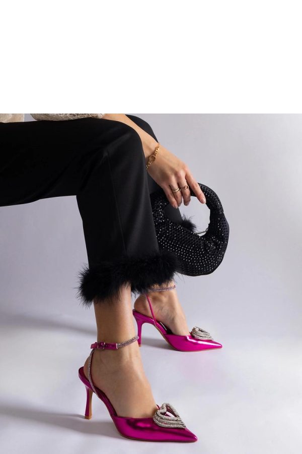 Pink High Heel Pumps..Fabric and Heel Height