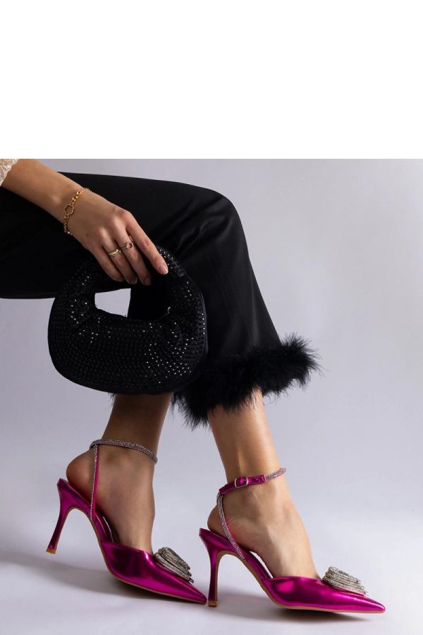 Pink High Heel Pumps..Fabric and Heel Height