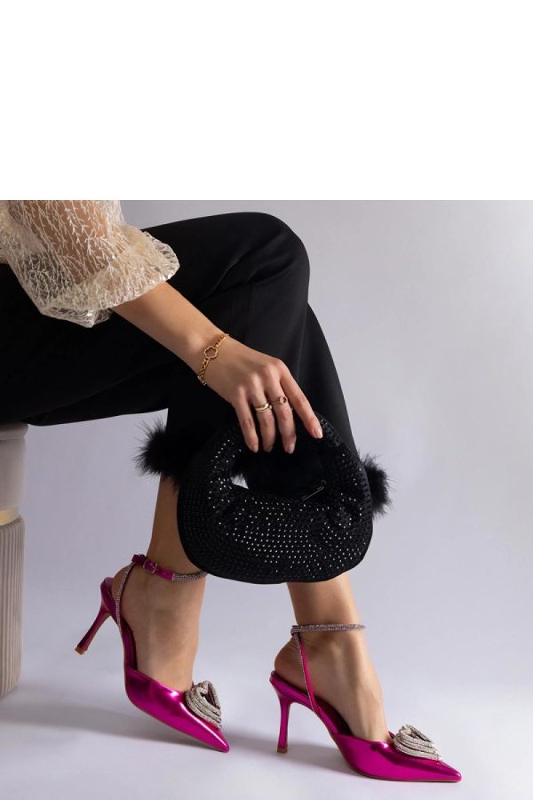 Pink High Heel Pumps..Fabric and Heel Height