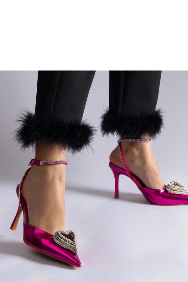 Pink High Heel Pumps..Fabric and Heel Height