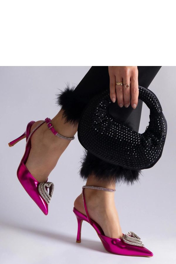 Pink High Heel Pumps..Fabric and Heel Height