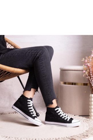 Black Sneakers..Fabric and Heel Height