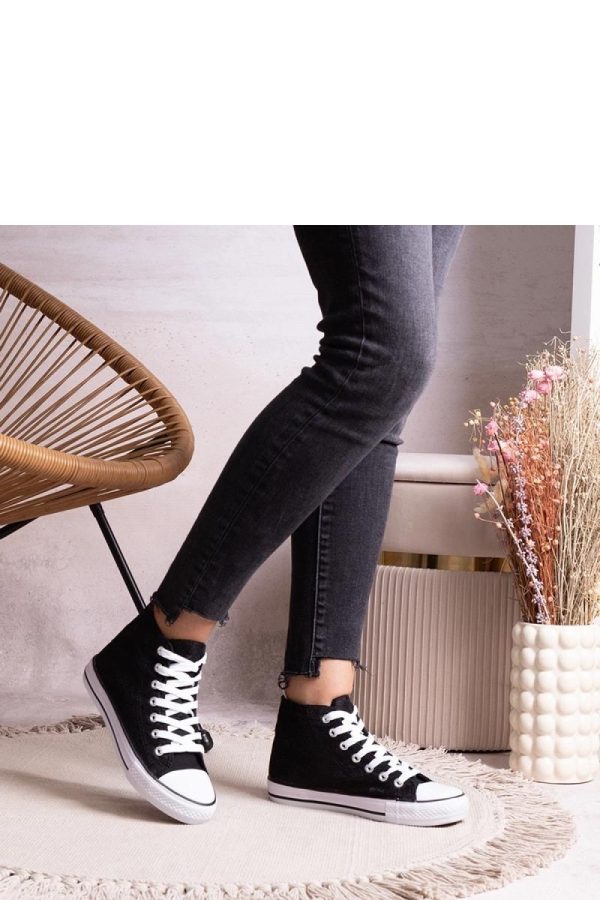 Black Sneakers..Fabric and Heel Height