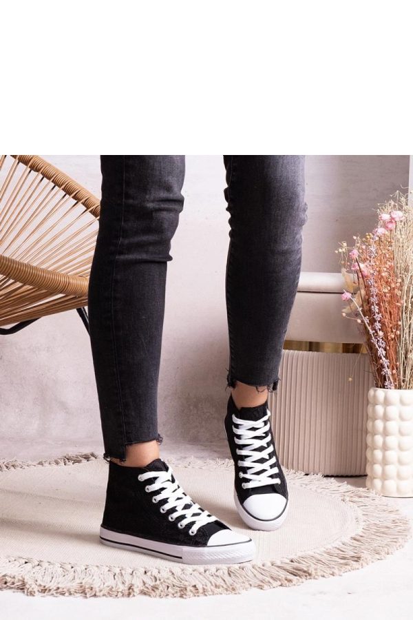 Black Sneakers..Fabric and Heel Height
