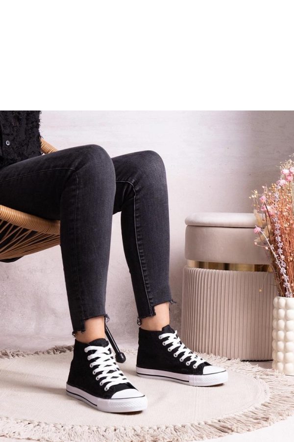 Black Sneakers..Fabric and Heel Height