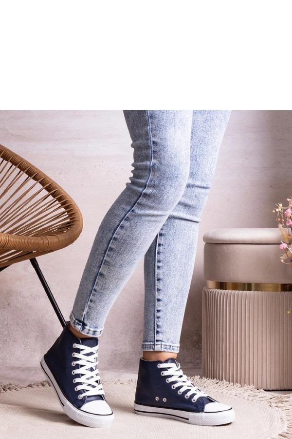 Blue Sneakers in Women`s Athletic Shoes, Trainers, Sneakers with Fabric and Heel Height