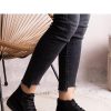 1060117 Black Sneakers in Women`s Athletic Shoes, Trainers, Sneakers with Fabric and Heel Height