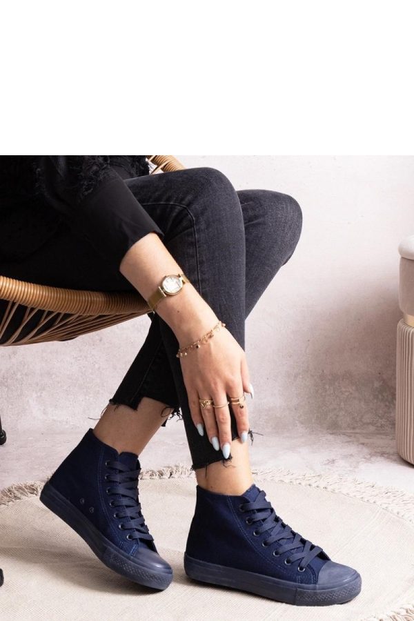 Blue Sneakers in Women`s Athletic Shoes, Trainers, Sneakers with Fabric and Heel Height
