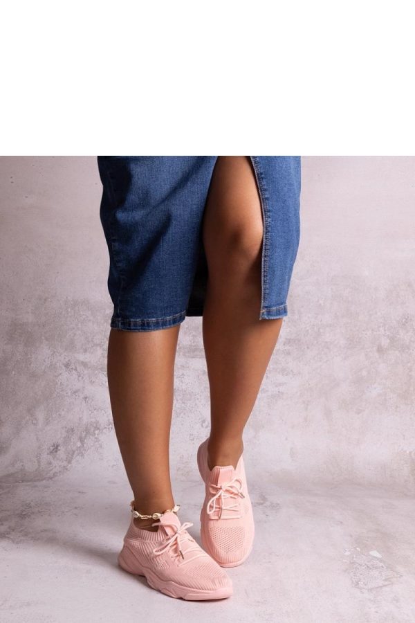 Pink Sport Shoes.Fabric and Heel Height