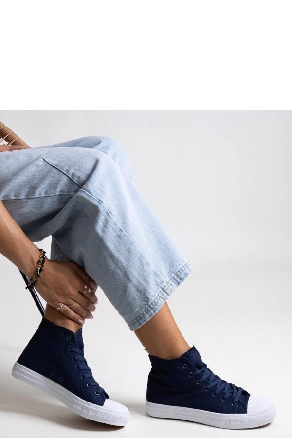Blue Sneakers..Fabric and Heel Height