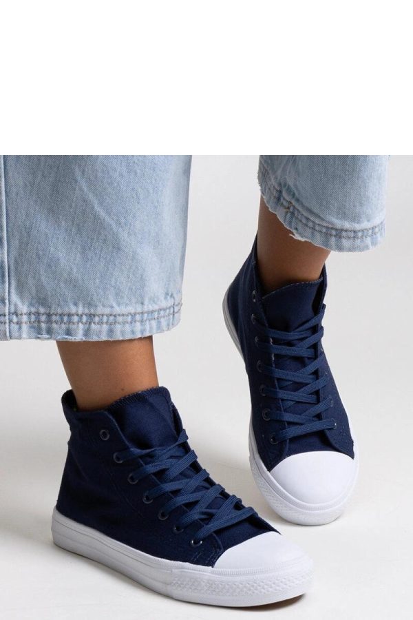Blue Sneakers..Fabric and Heel Height