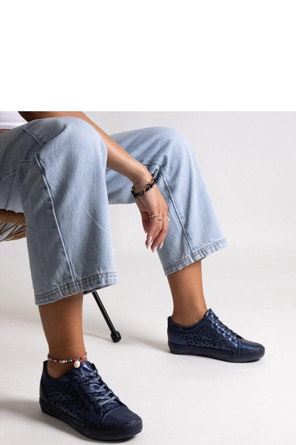 Blue Sneakers in Women`s Athletic Shoes, Trainers, Sneakers with Fabric and Heel Height
