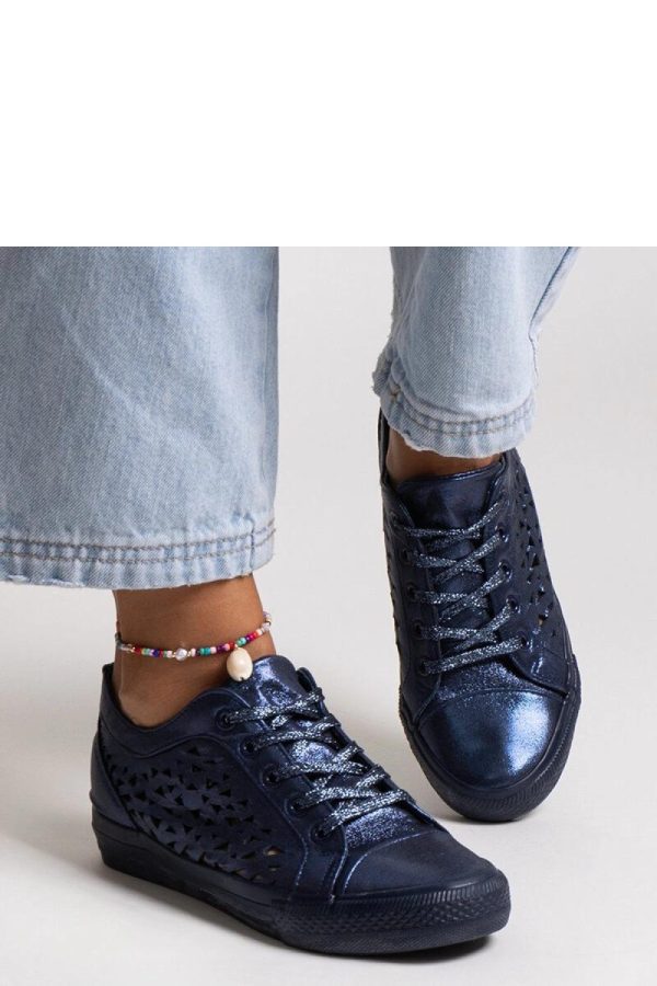Blue Sneakers in Women`s Athletic Shoes, Trainers, Sneakers with Fabric and Heel Height
