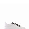 White Sport Shoes in Women`s Athletic Shoes, Trainers, Sneakers with Fabric and Heel Height