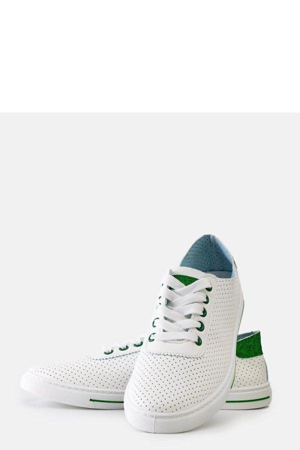White Sport Shoes...Fabric and Heel Height