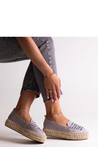 Grey Espadrille....Fabric and Heel Height