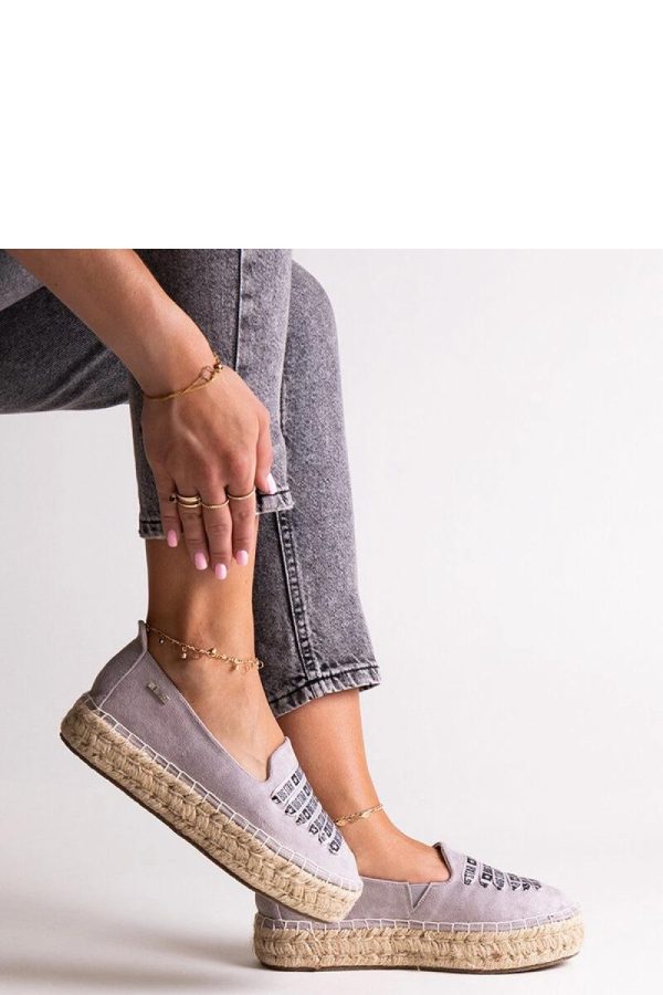 Grey Espadrille....Fabric and Heel Height