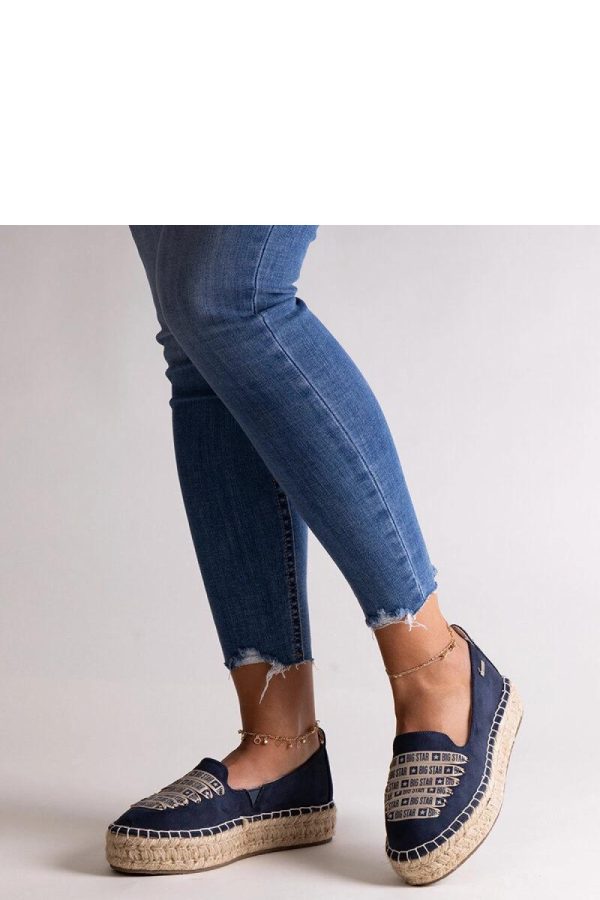 Blue Espadrille.Fabric and Heel Height