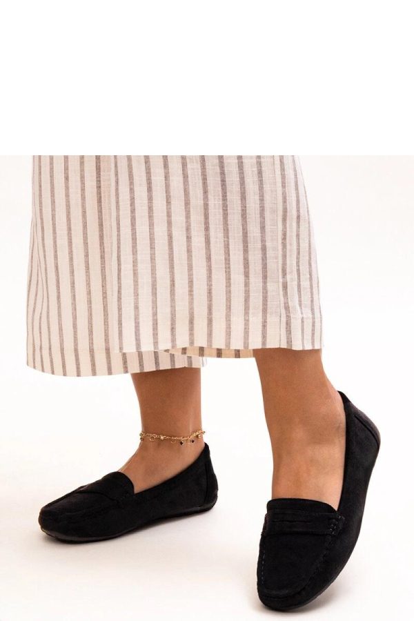 Black Mocassin in Moccasins, Loafers with Fabric and Heel Height