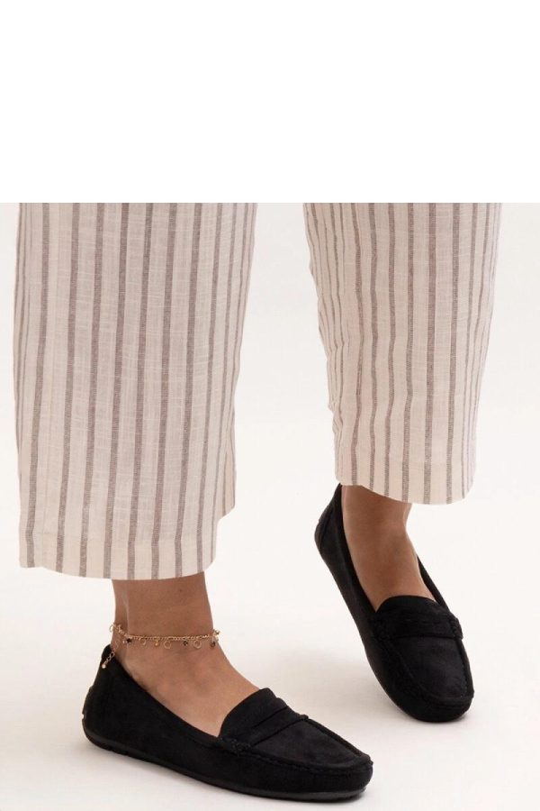 Black Mocassin in Moccasins, Loafers with Fabric and Heel Height