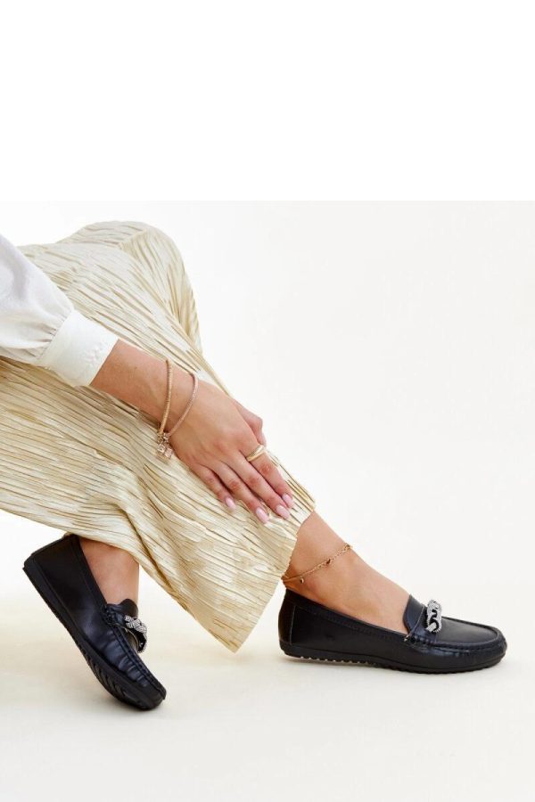 Black Mocassin in Moccasins, Loafers with Fabric and Heel Height