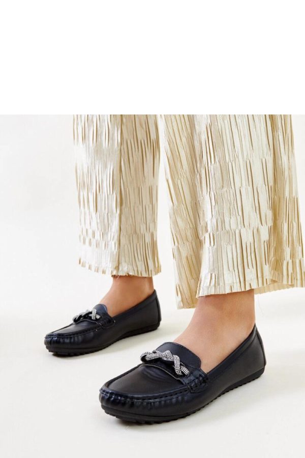 Black Mocassin in Moccasins, Loafers with Fabric and Heel Height