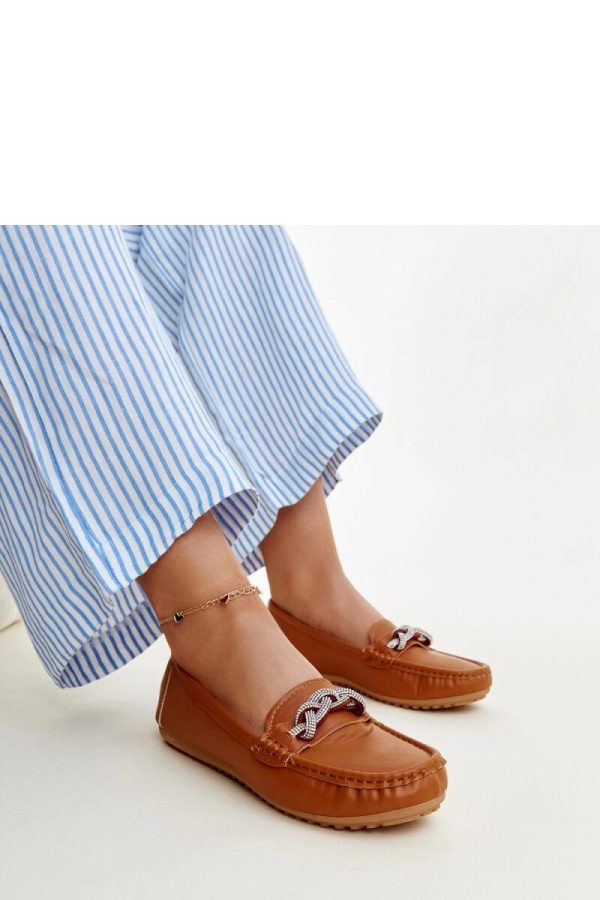 Brown Mocassin.Fabric and Heel Height