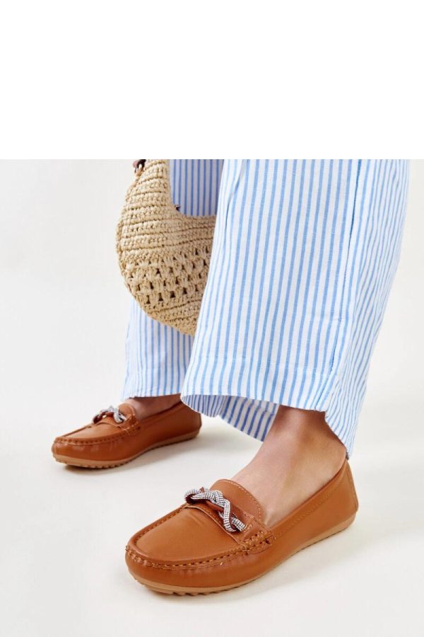 Brown Mocassin.Fabric and Heel Height