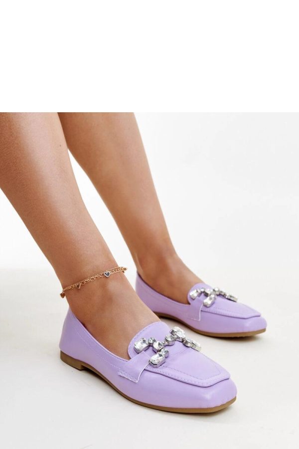 Violet Mocassin in Moccasins, Loafers with Fabric and Heel Height