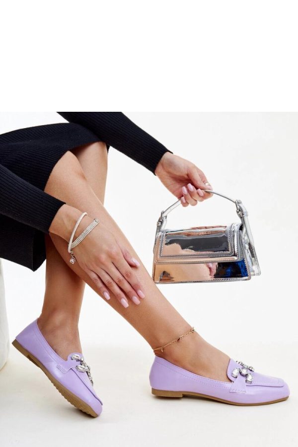 Violet Mocassin in Moccasins, Loafers with Fabric and Heel Height