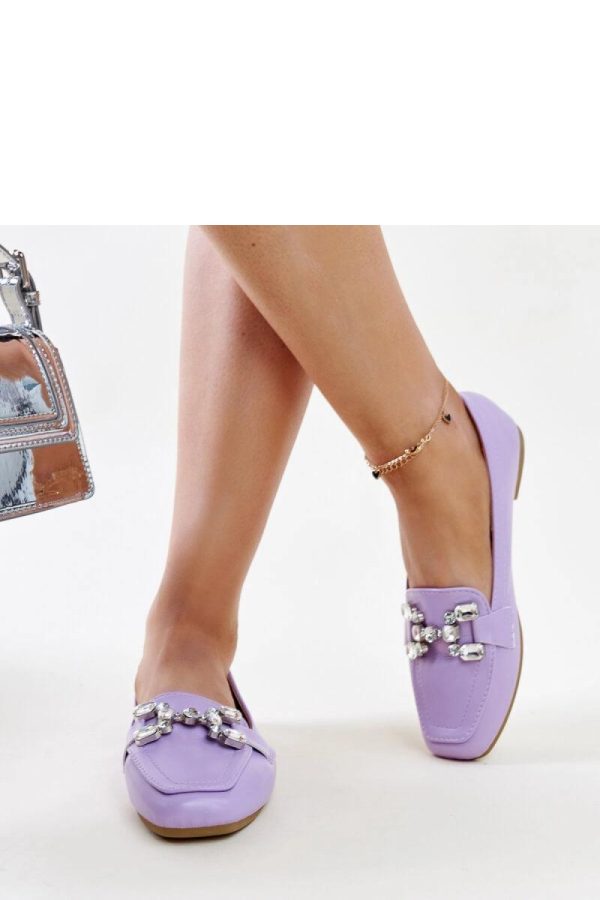 Violet Mocassin in Moccasins, Loafers with Fabric and Heel Height